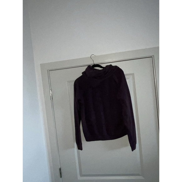 NIKE Womens Sweatshirt Purple Funnel Hoodie Pullover Camouflage Logo Size M - Picture 10 of 11